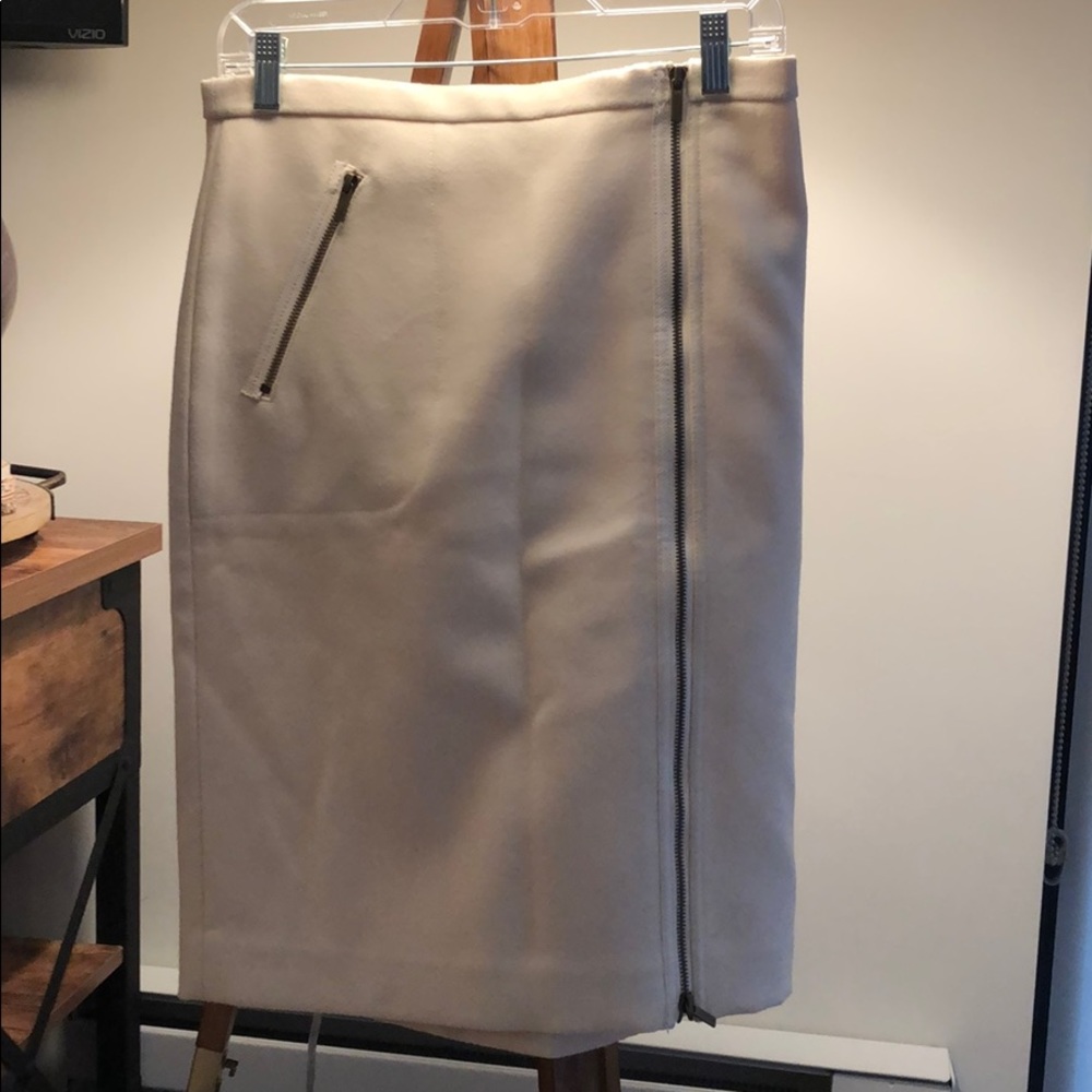 JCrew wool knit skirt with zipper. Like new.